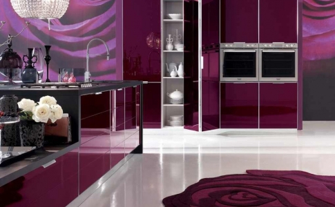 Кухни фиолетового цвета